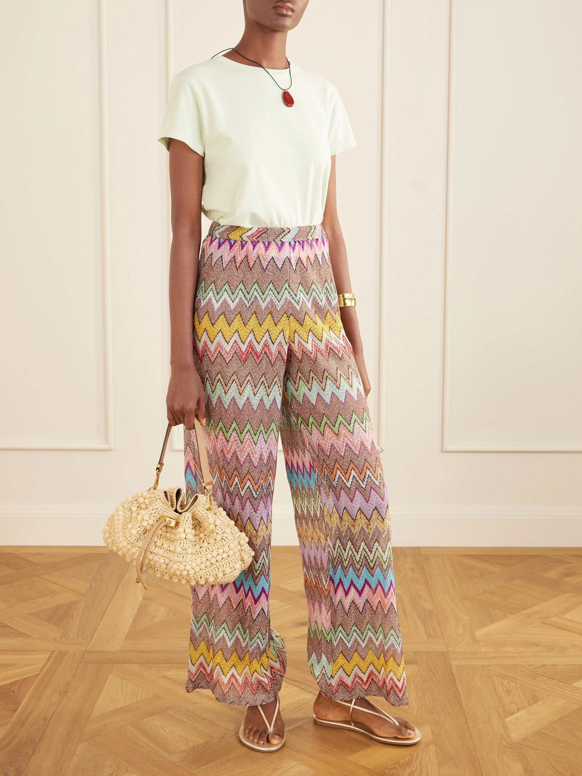 Missoni Crochet-Knit wide-leg pants
