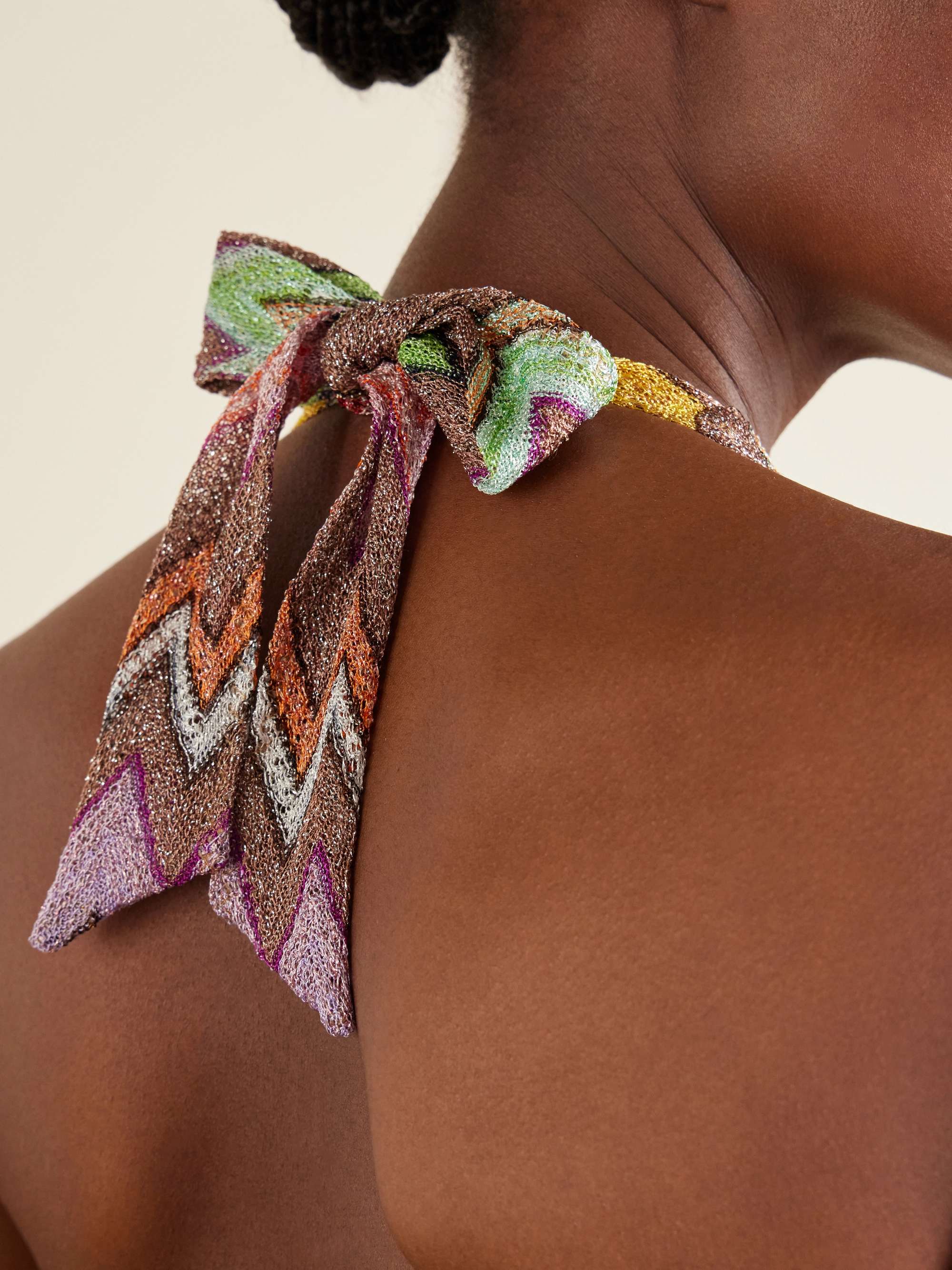MISSONI Mare striped metallic crochet-knit bikini | NET-A-PORTER