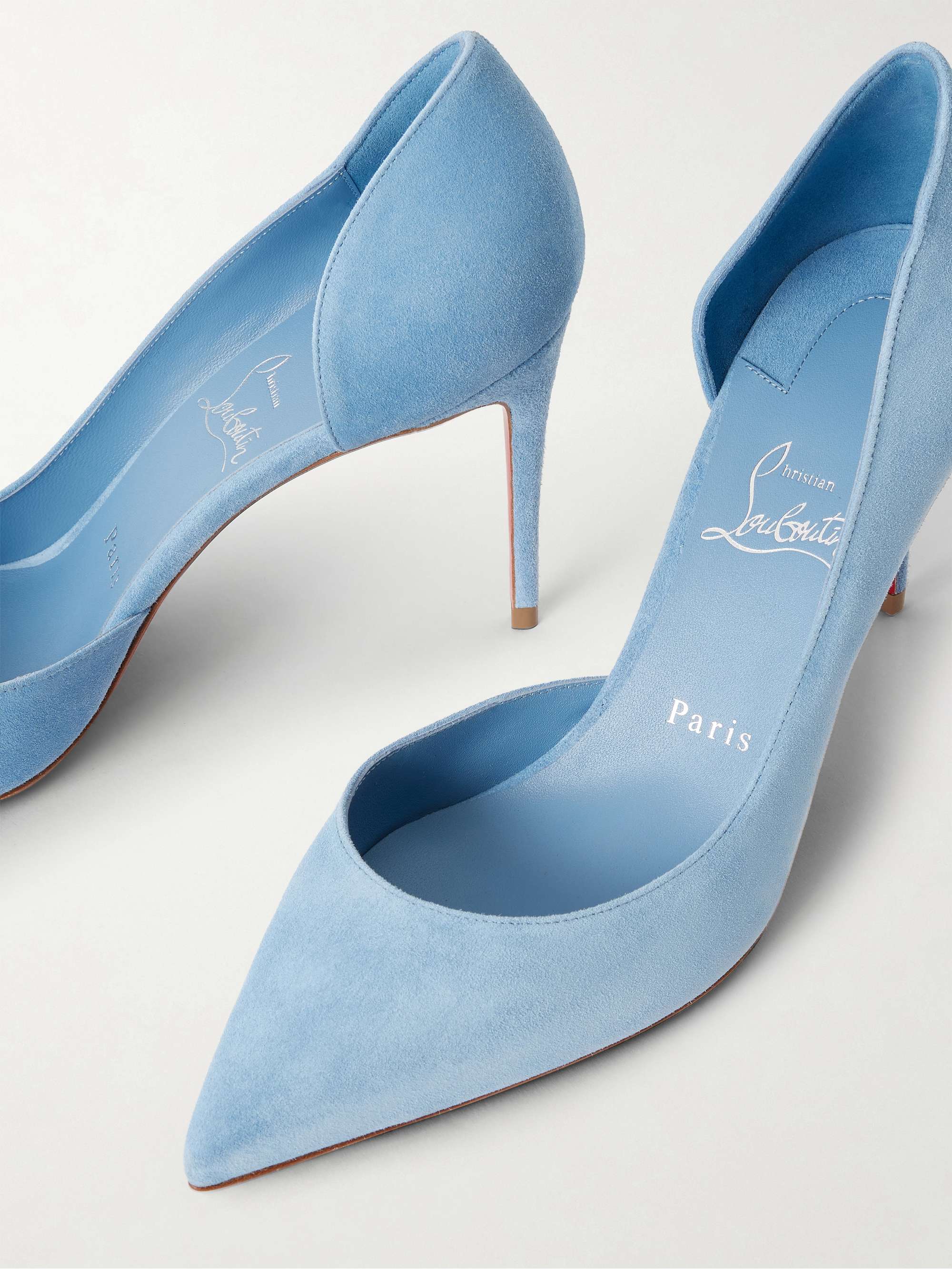 CHRISTIAN LOUBOUTIN Iriza 85 suede pumps | NET-A-PORTER
