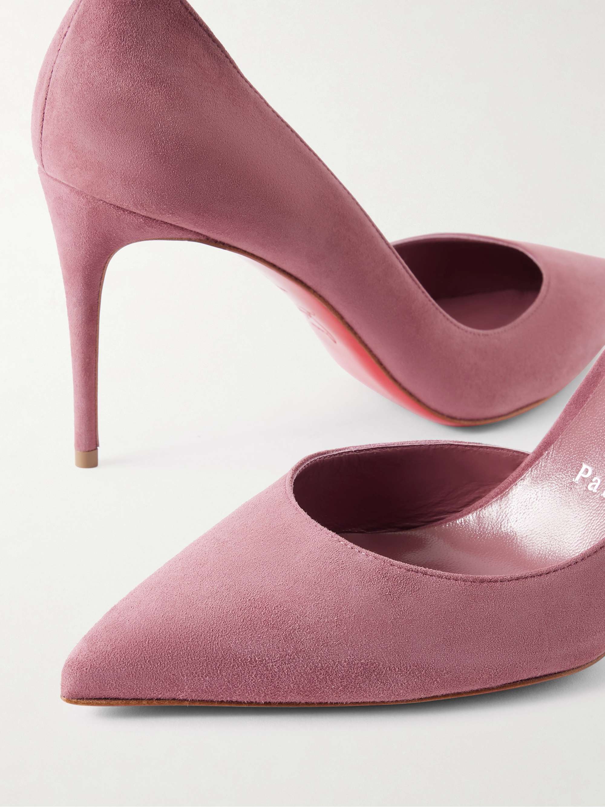 CHRISTIAN LOUBOUTIN Iriza 85 suede pumps | NET-A-PORTER