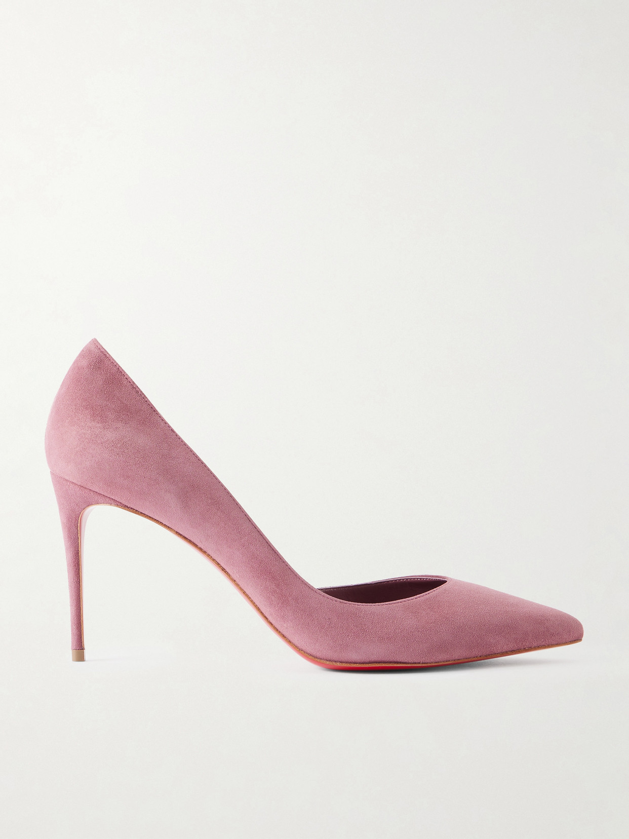 Christian Louboutin Iriza 85 Suede Pumps In Pink
