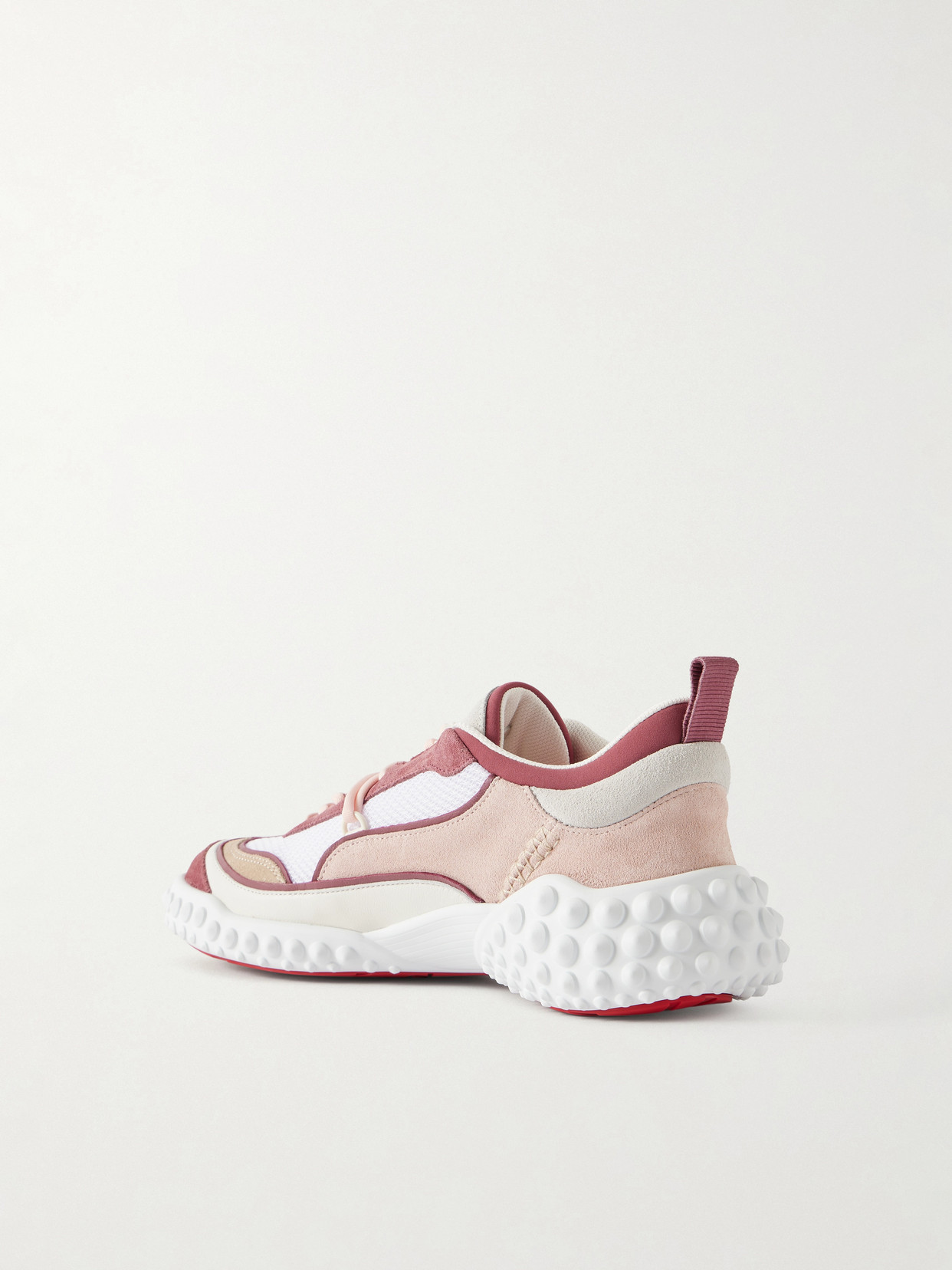 Christian Louboutin Mara Flat Sneakers Rear Pull Tab Contrast Panels In Multi
