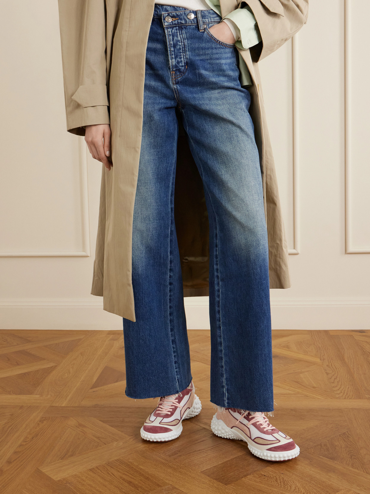 Christian Louboutin Mara Flat Sneakers Rear Pull Tab Contrast Panels In Multi