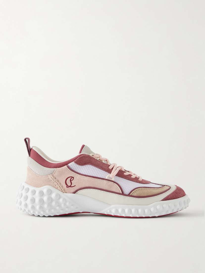 Christian Louboutin Mara Leather-trimmed Sneakers