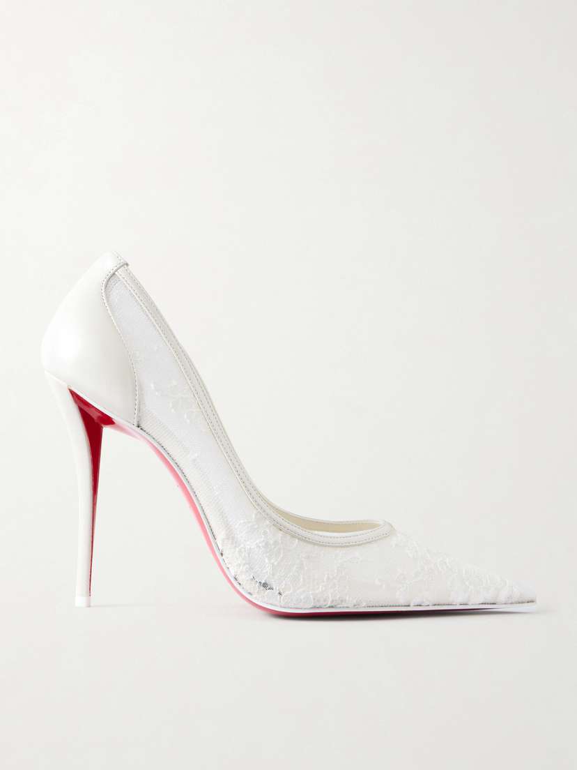 Christian Louboutin Miss Z Mesh 100mm Lace Stiletto Heel Pumps