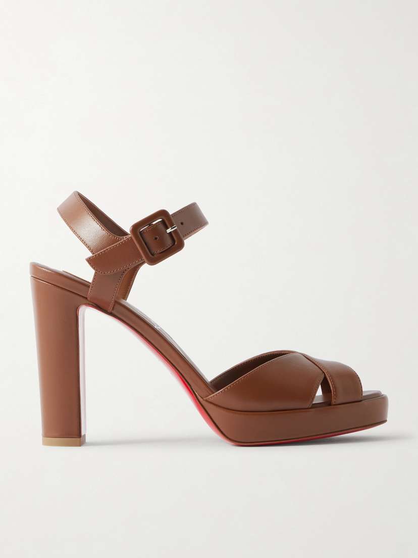 Christian Louboutin Cora 100 Leather Platform Sandals