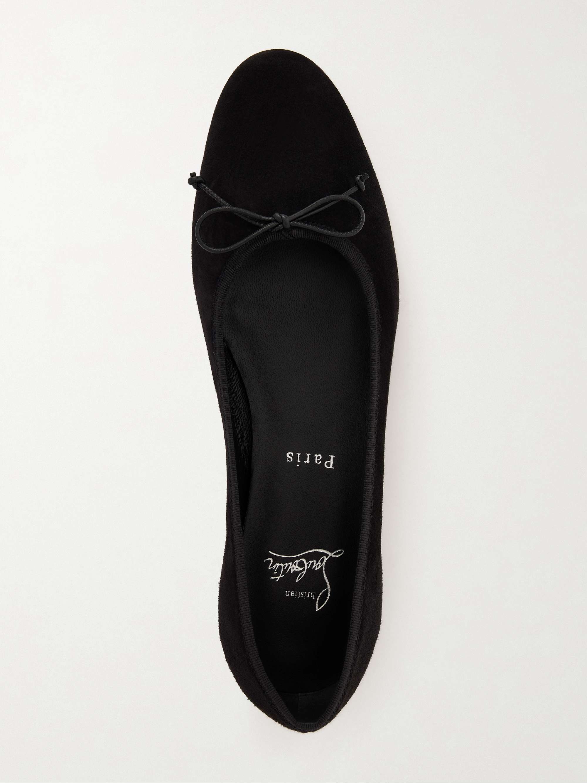 CHRISTIAN LOUBOUTIN Sweetie Jane suede ballet flats | NET-A-PORTER