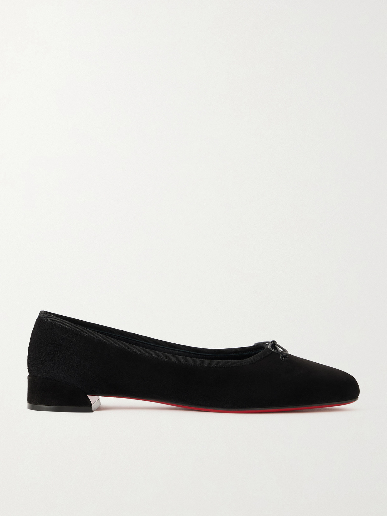 Christian Louboutin Sweetie Jane Suede Ballet Flats In Black