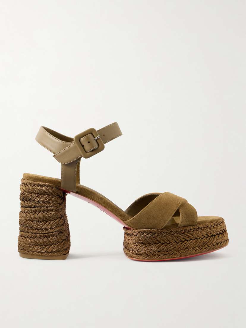 Christian Louboutin Calakala 85mm Suede Cross Upper Platform Sandal