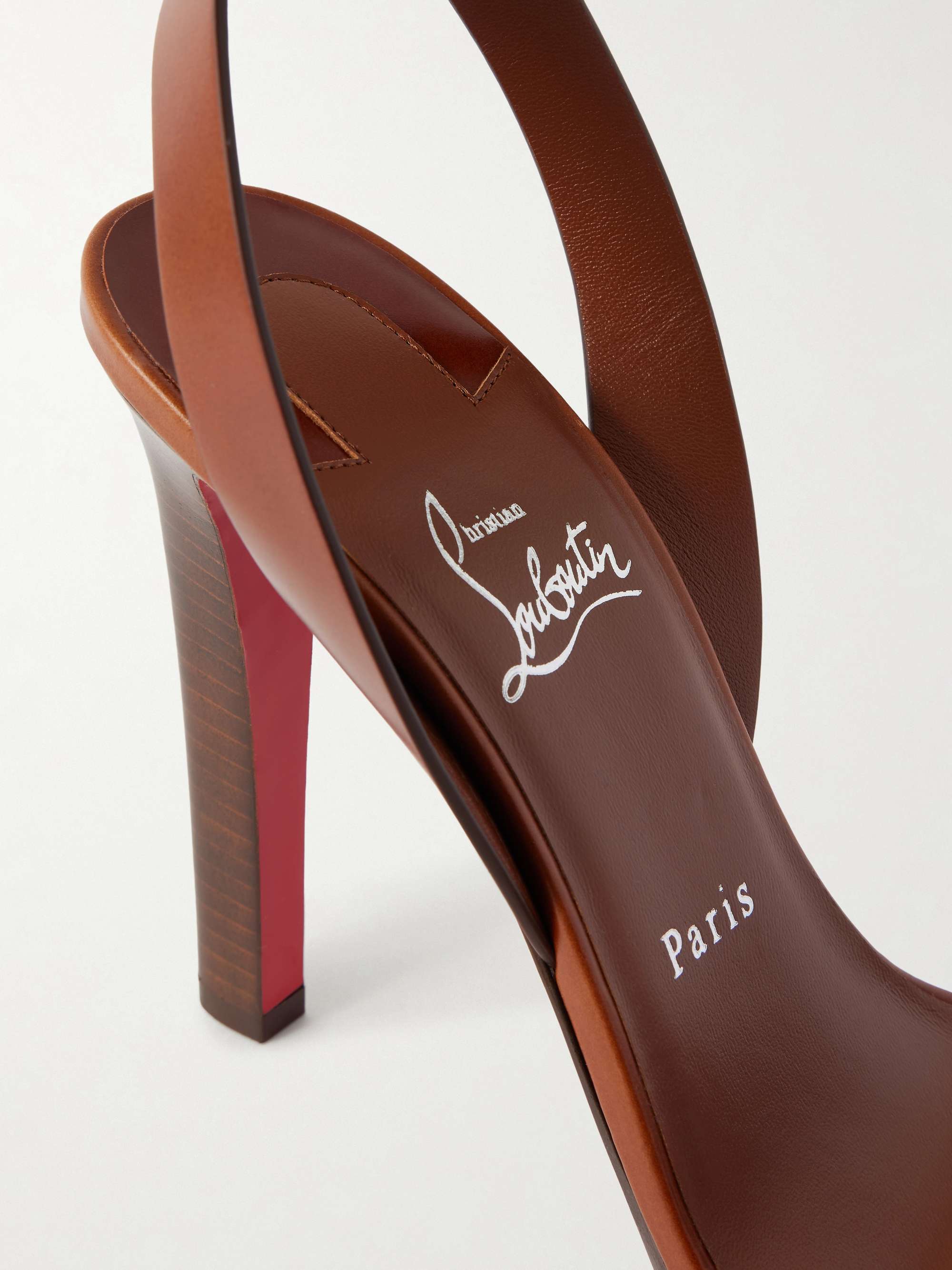 CHRISTIAN LOUBOUTIN Fanny leather platform sandals | NET-A-PORTER