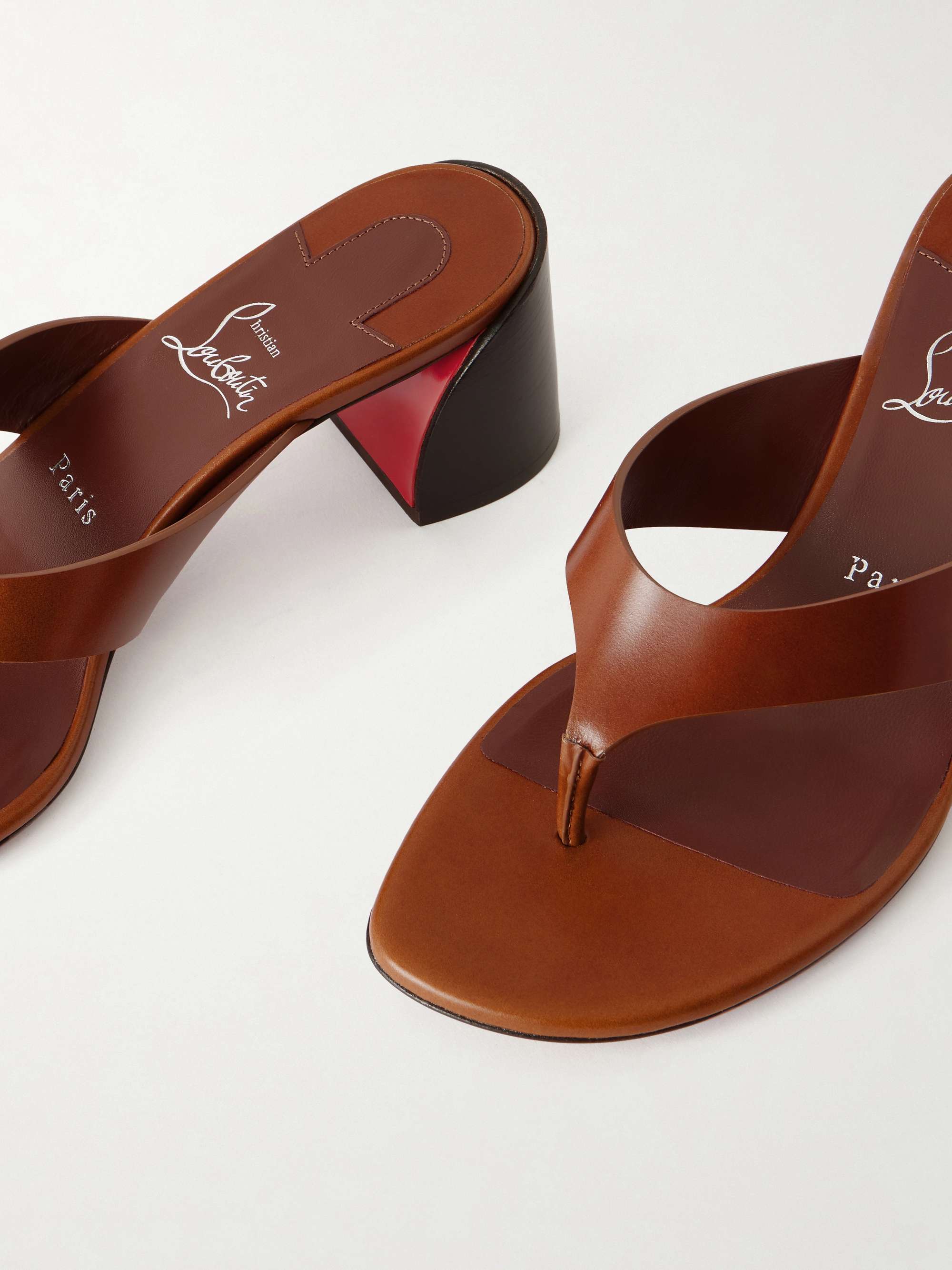 CHRISTIAN LOUBOUTIN Janetonga 55 leather sandals | NET-A-PORTER