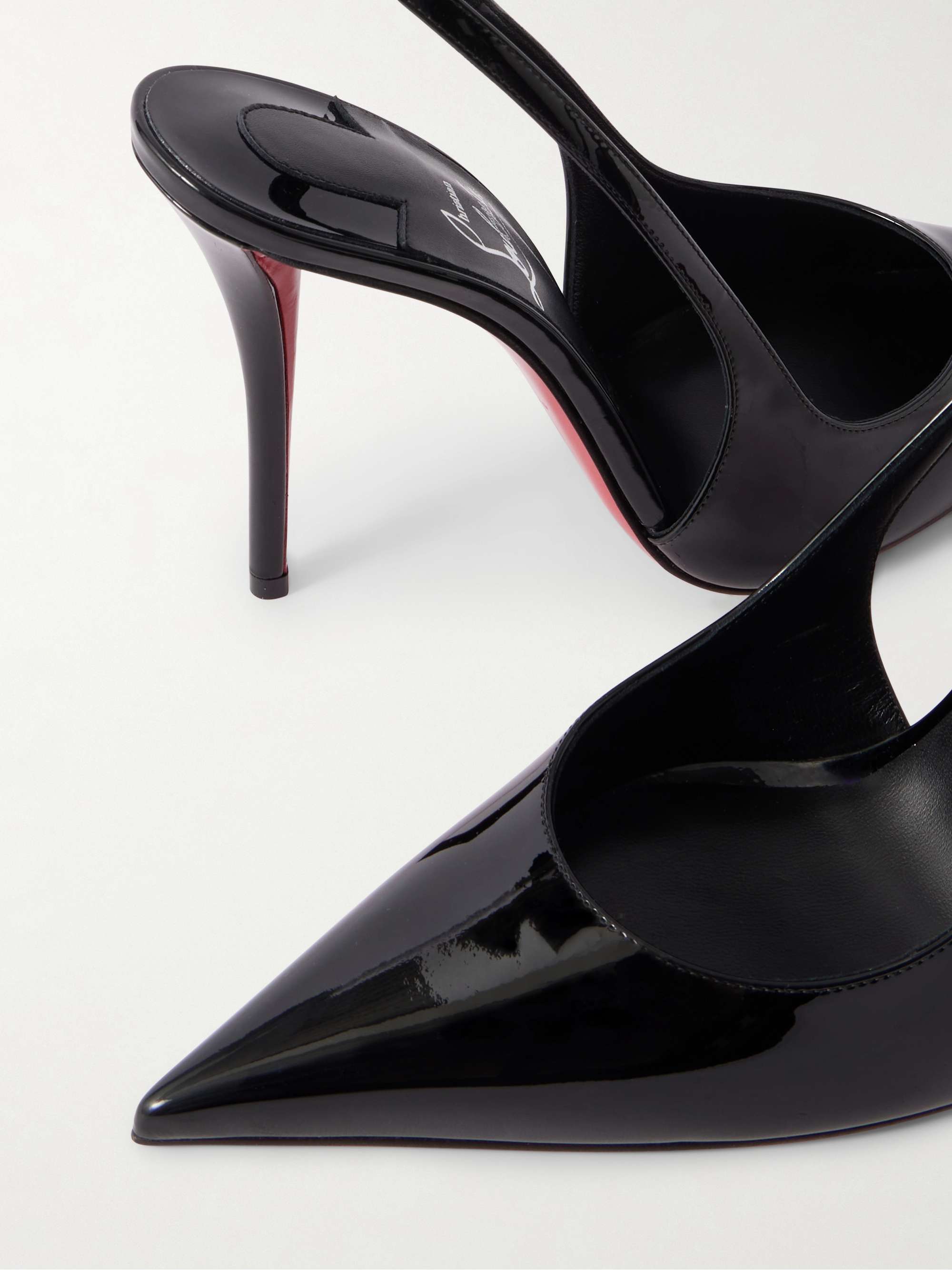 CHRISTIAN LOUBOUTIN Miss Z 100 patent-leather slingback pumps