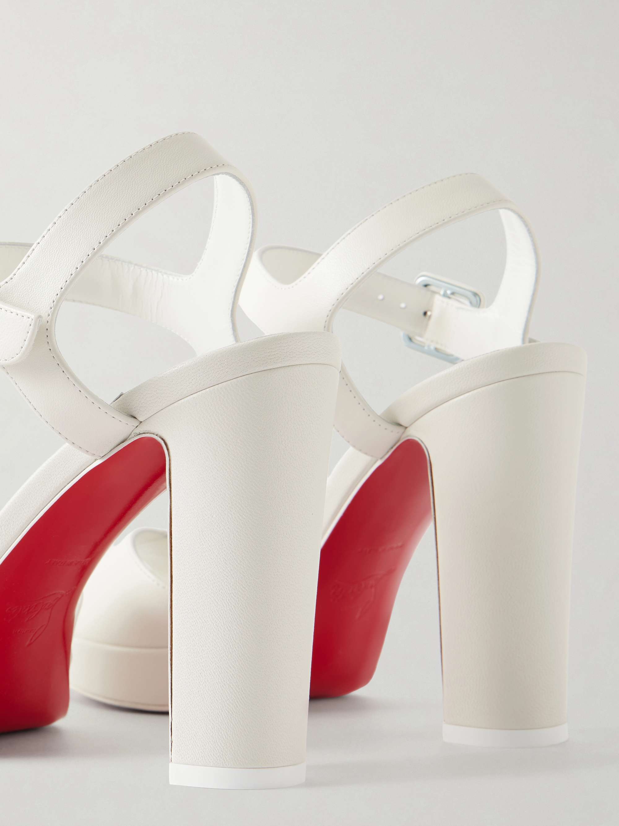CHRISTIAN LOUBOUTIN Cora 10 leather sandals | NET-A-PORTER