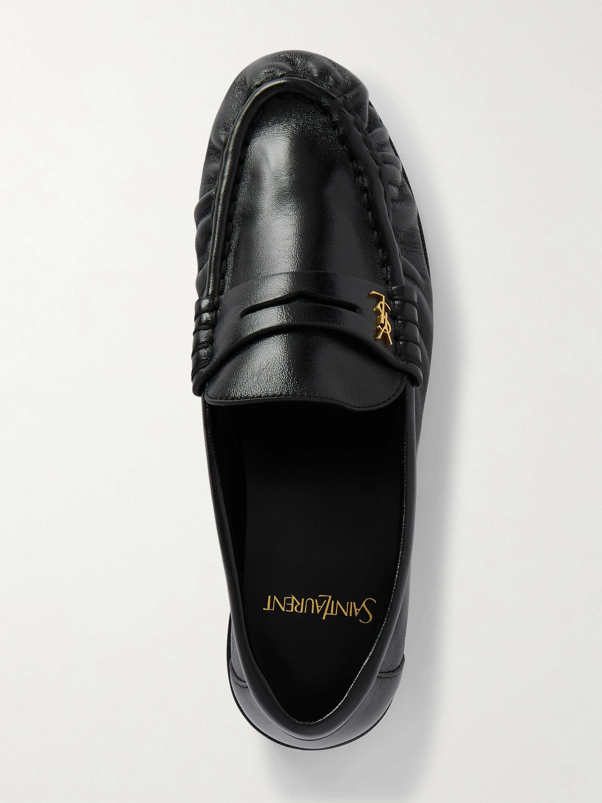 サンローランパリ SAINT LAURENT Le Loafer logo-embellished leather loafers