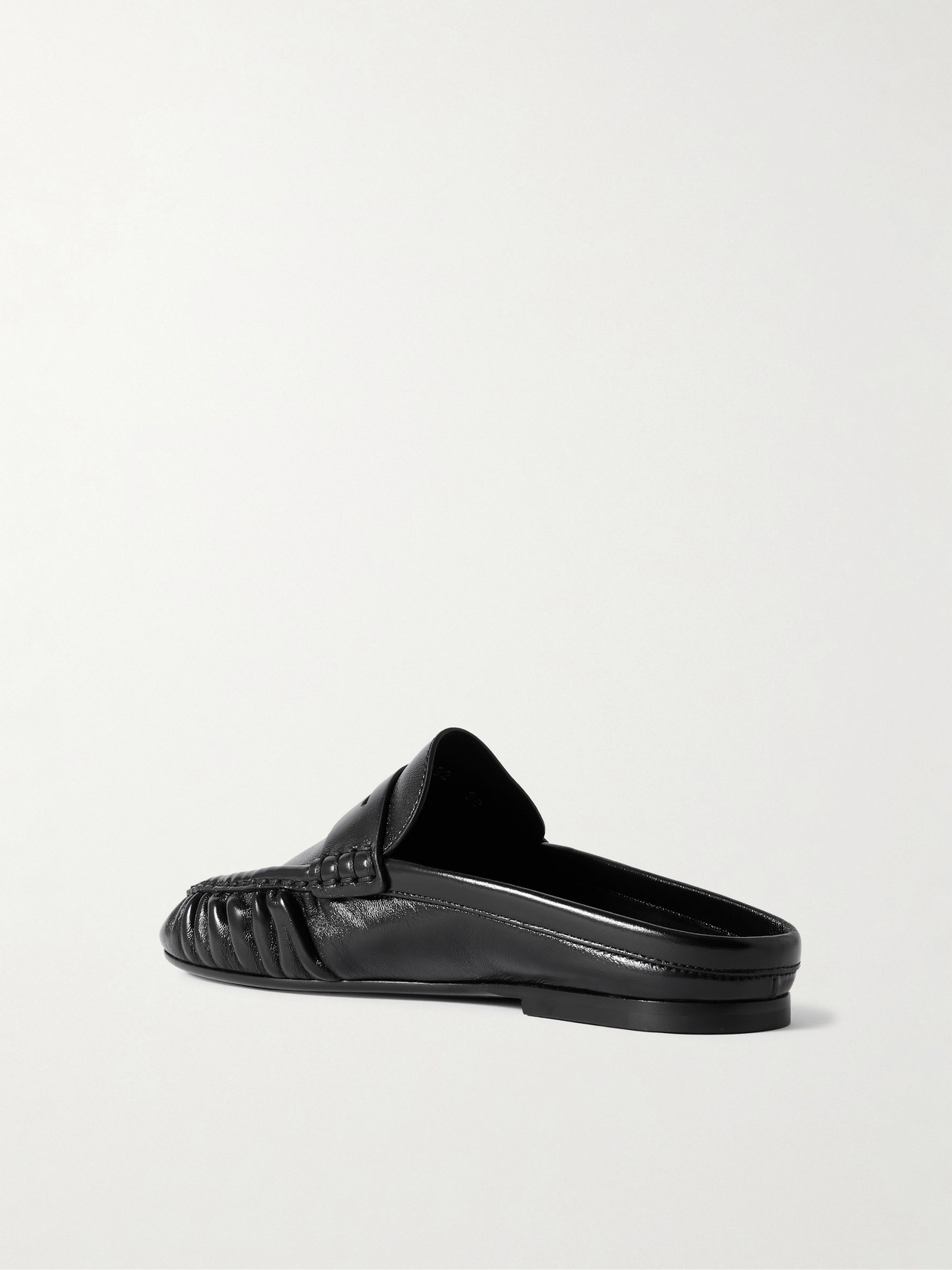 Saint Laurent Le Loafer Logo-embellished Mules In Black