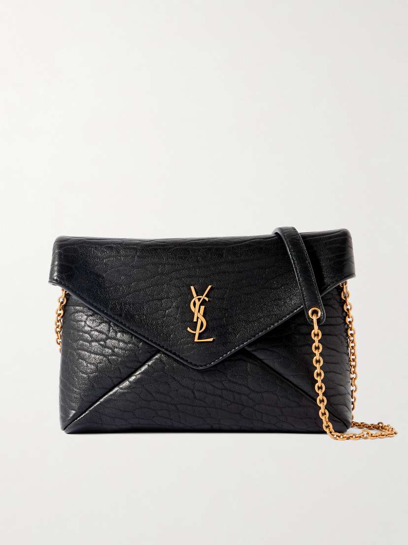 Saint Laurent Cassandre Textured-leather Shoulder Bag