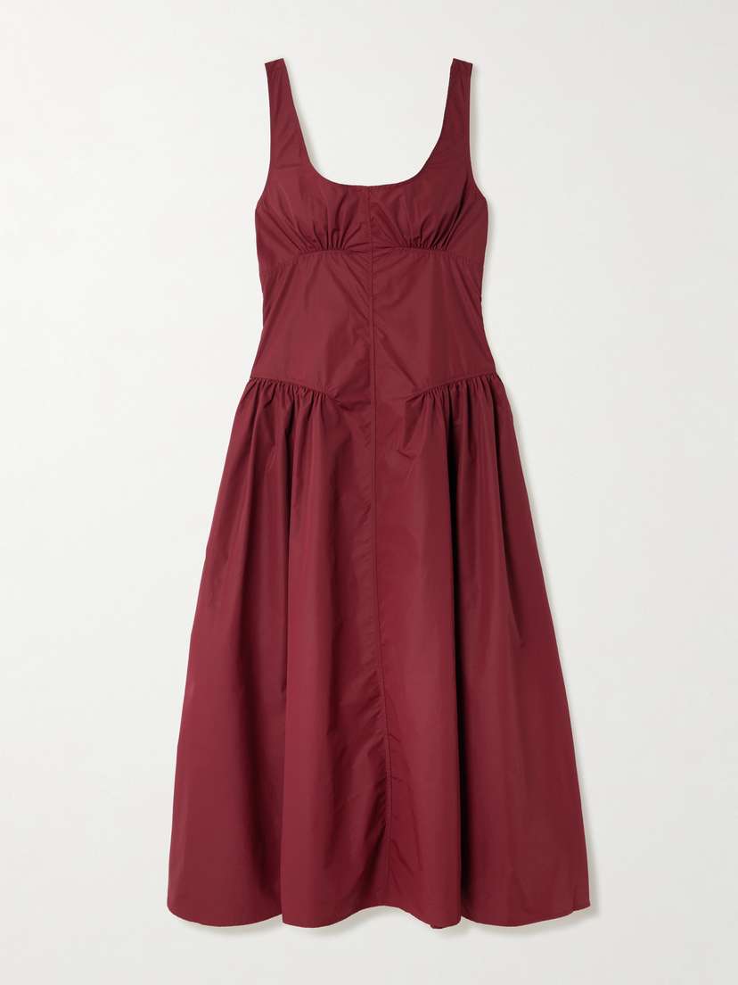 Proenza Schouler White Label Kendall Pleated Paneled Shell Midi Dress