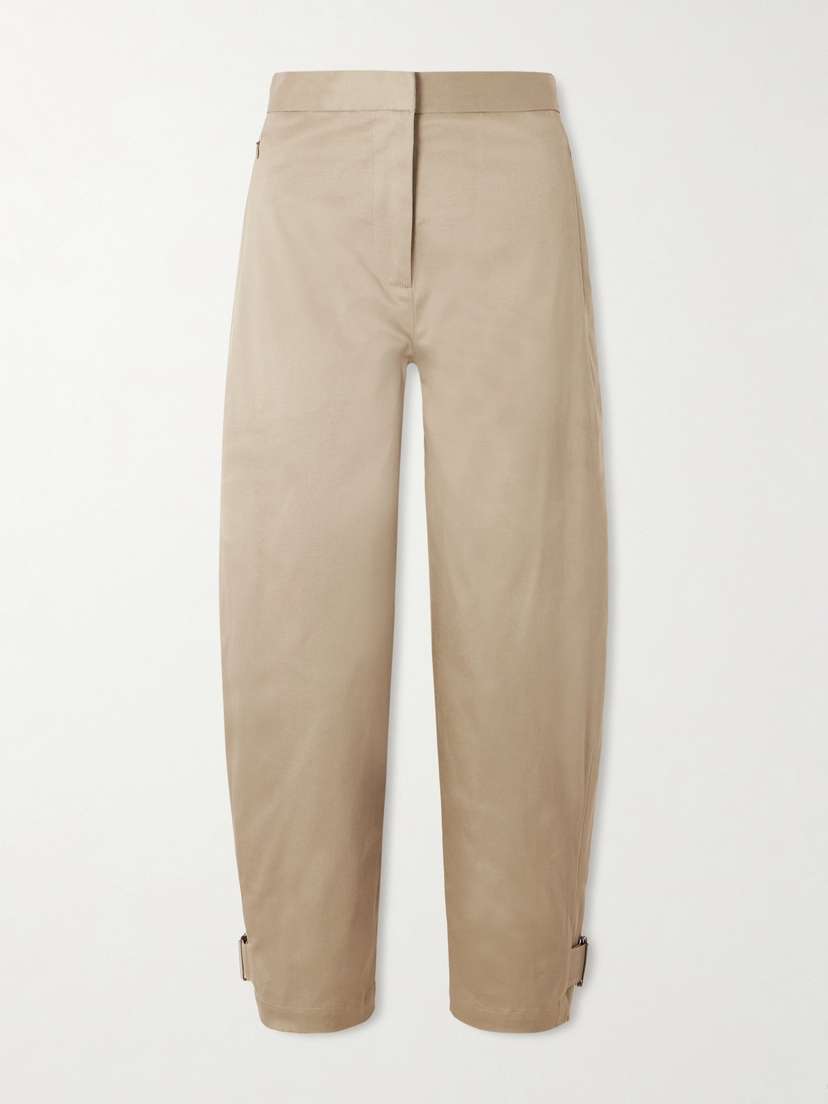 Proenza Schouler White Label Serene Cotton-blend Twill Tapered Pants