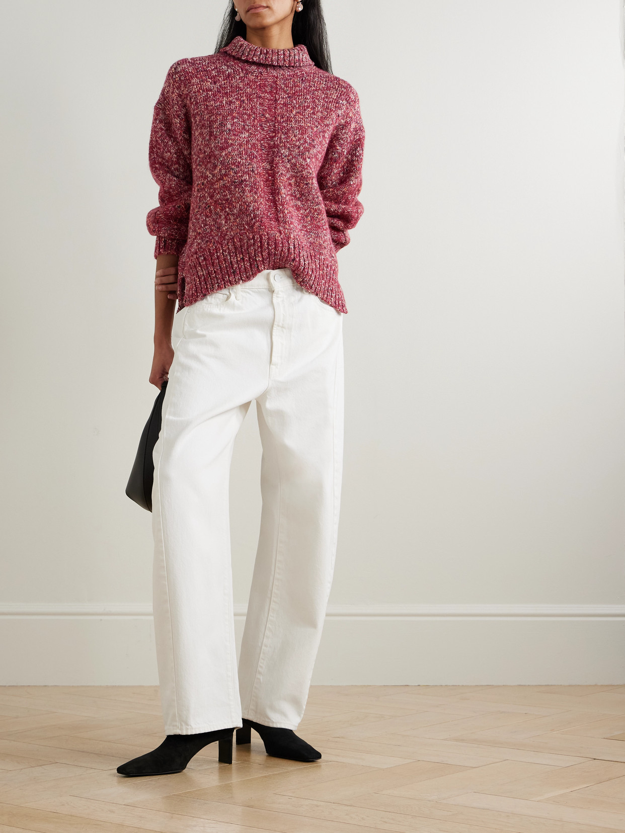 Proenza Schouler White Label Sol Knitted Turtleneck Sweater In Red