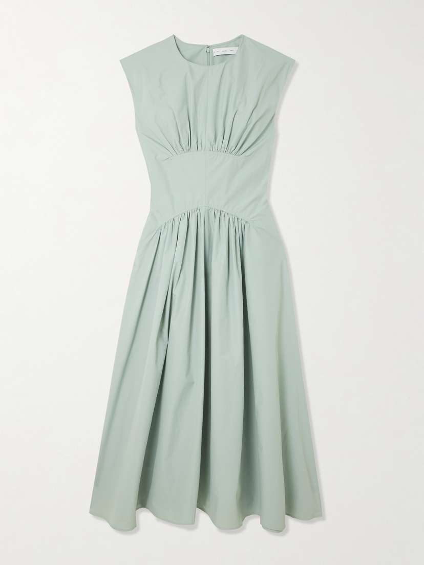 Proenza Schouler White Label Nyssa Gathered Shell Midi Dress