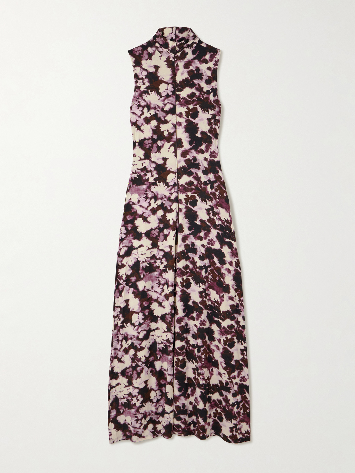Proenza Schouler White Label Valentina Printed Stretch-jersey Turtleneck Maxi Dress In Multi