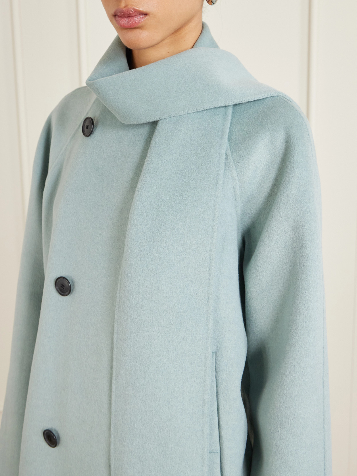White Label - Brisa Scarf-Detailed Wool-Blend Coat