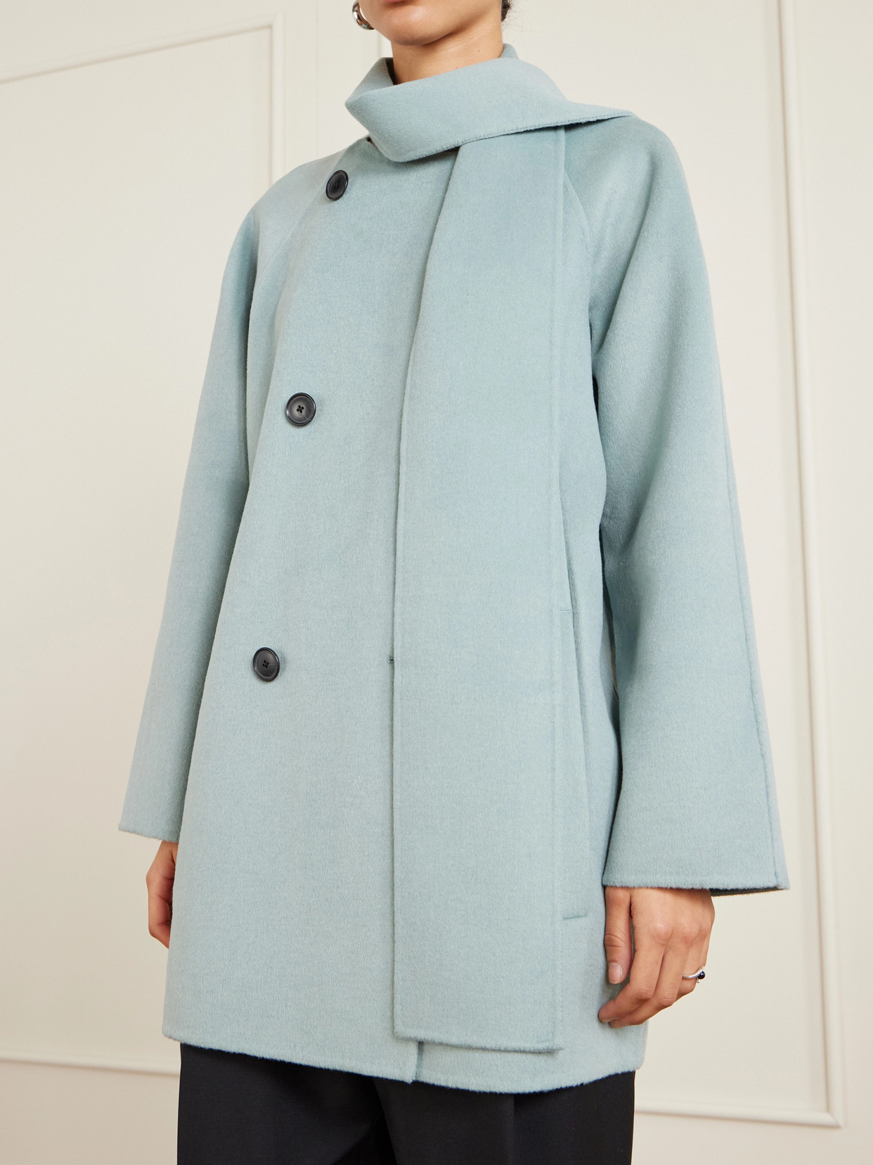 White Label - Brisa Scarf-Detailed Wool-Blend Coat