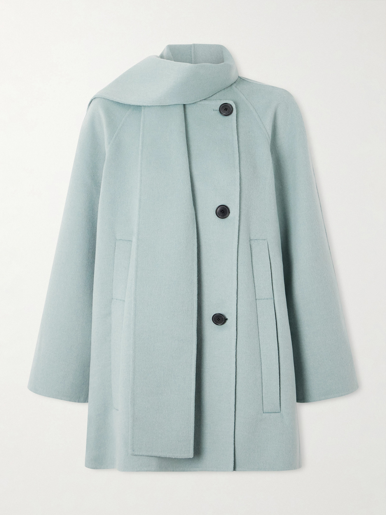 Proenza Schouler White Label Brisa Scarf-detailed Wool-blend Jacket In Blue