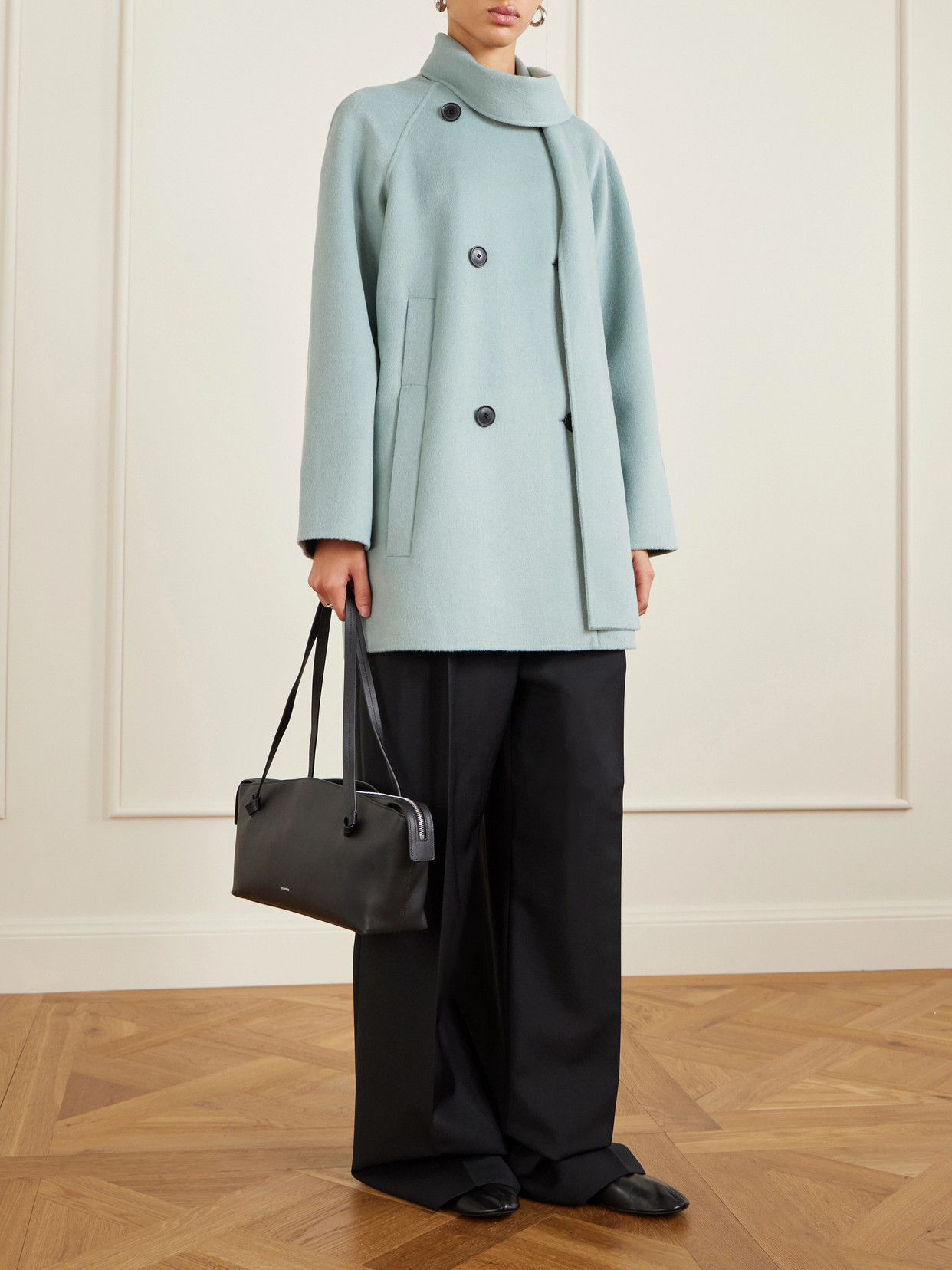 White Label - Brisa Scarf-Detailed Wool-Blend Coat
