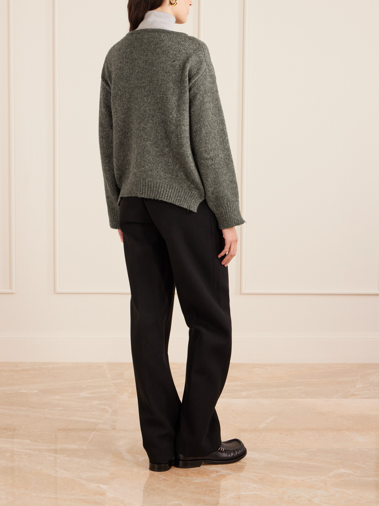 Proenza Schouler White Label Uriel Knitted Sweater In Gray