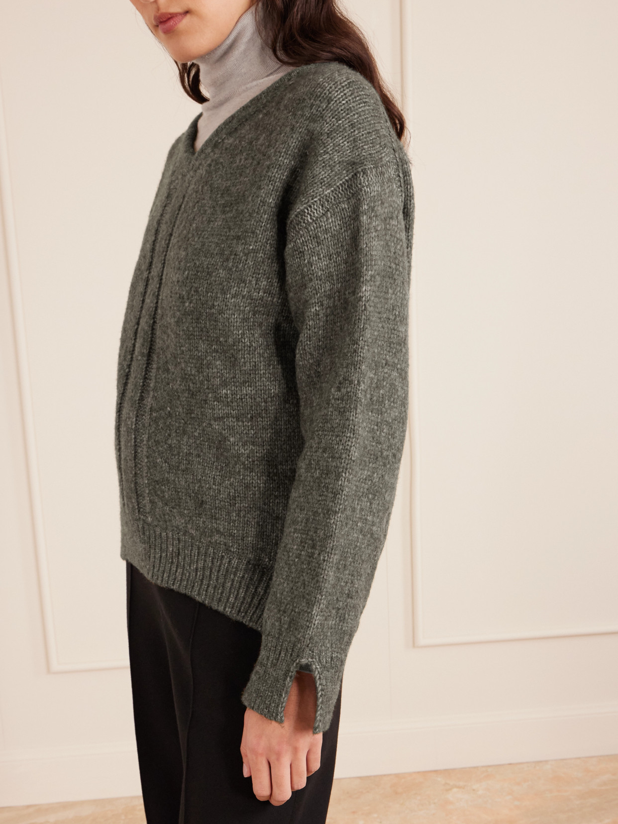 Proenza Schouler White Label Uriel Knitted Sweater In Gray