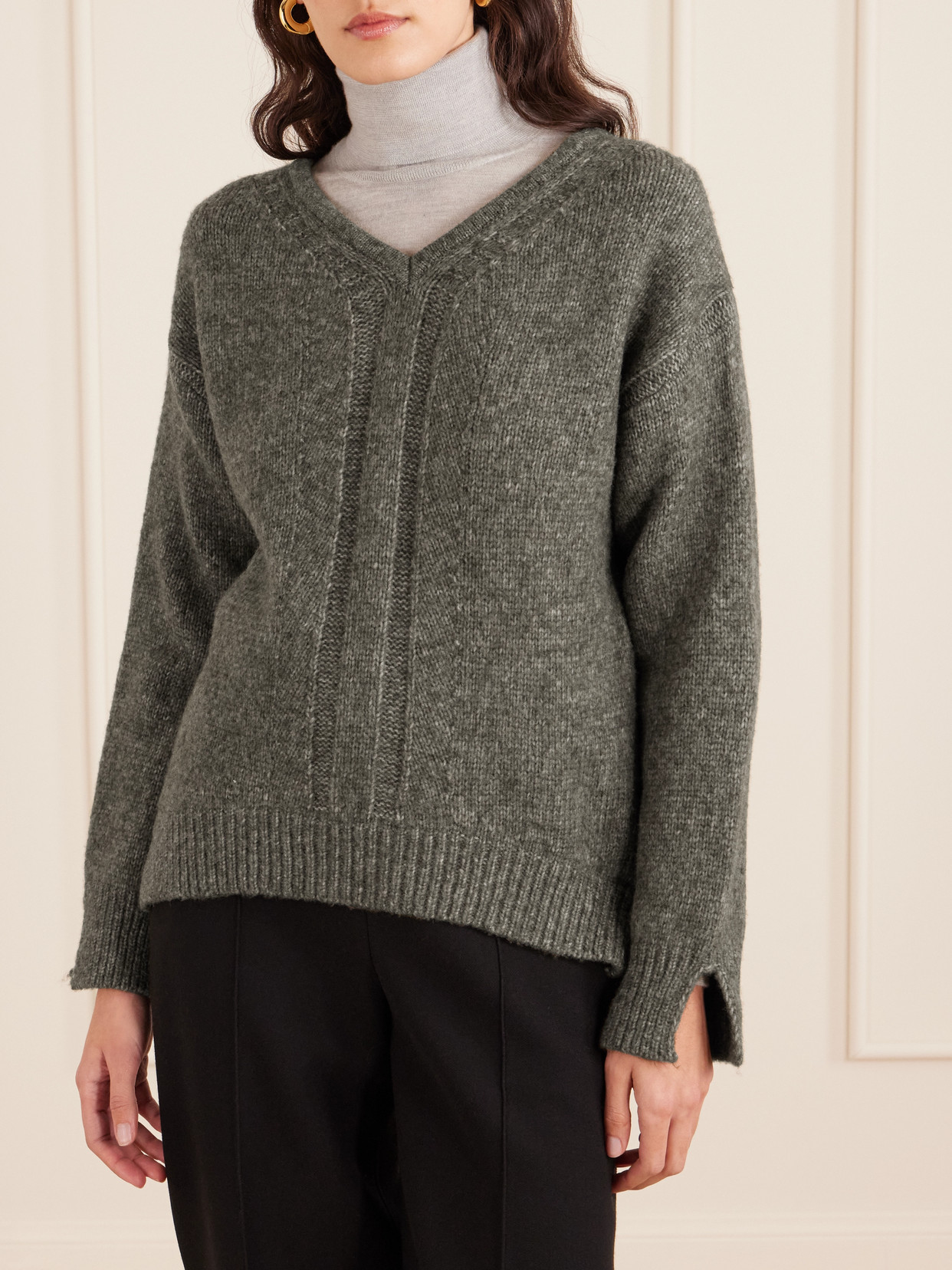 Proenza Schouler White Label Uriel Knitted Sweater In Gray