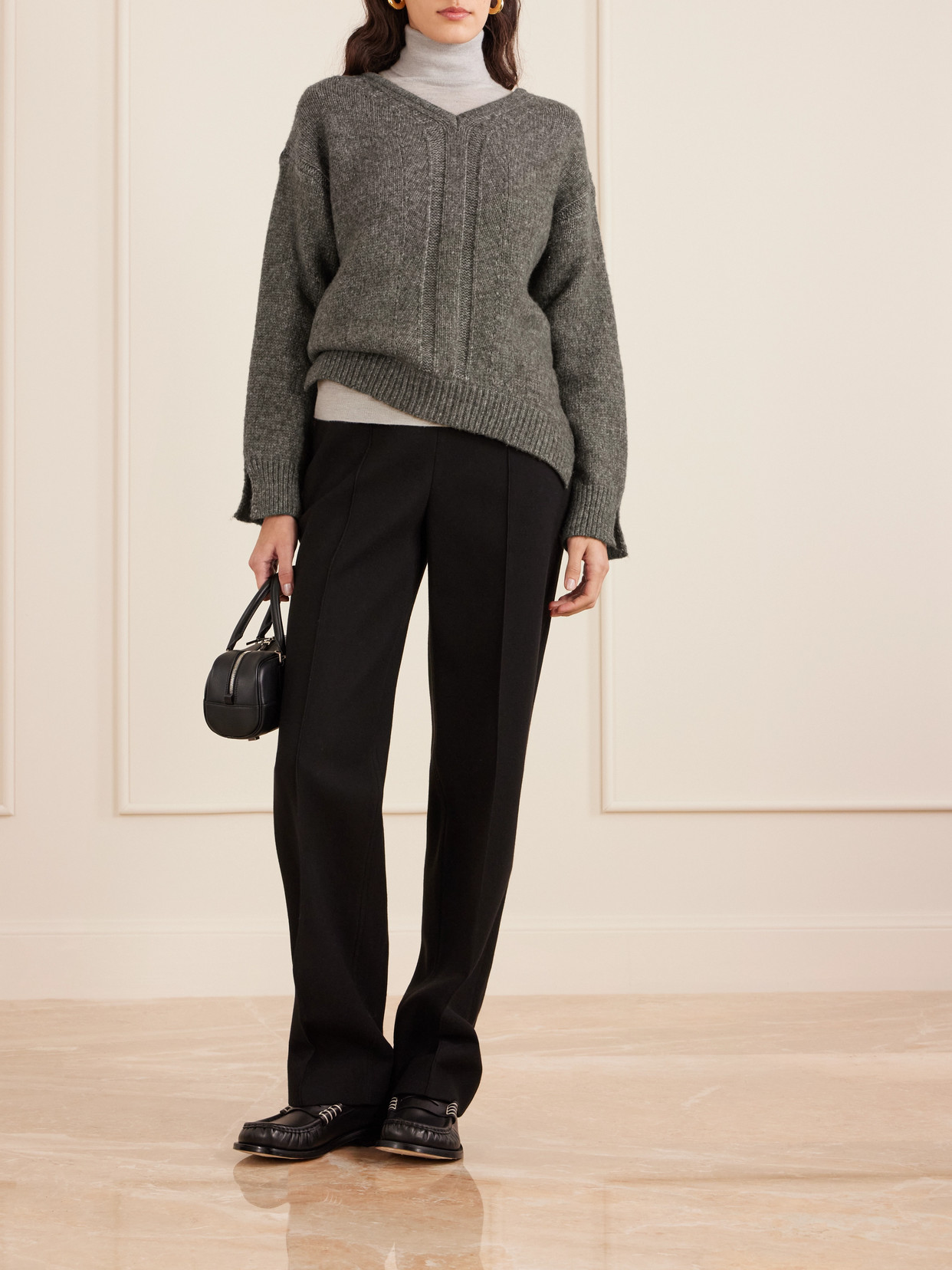 Proenza Schouler White Label Uriel Knitted Sweater In Gray