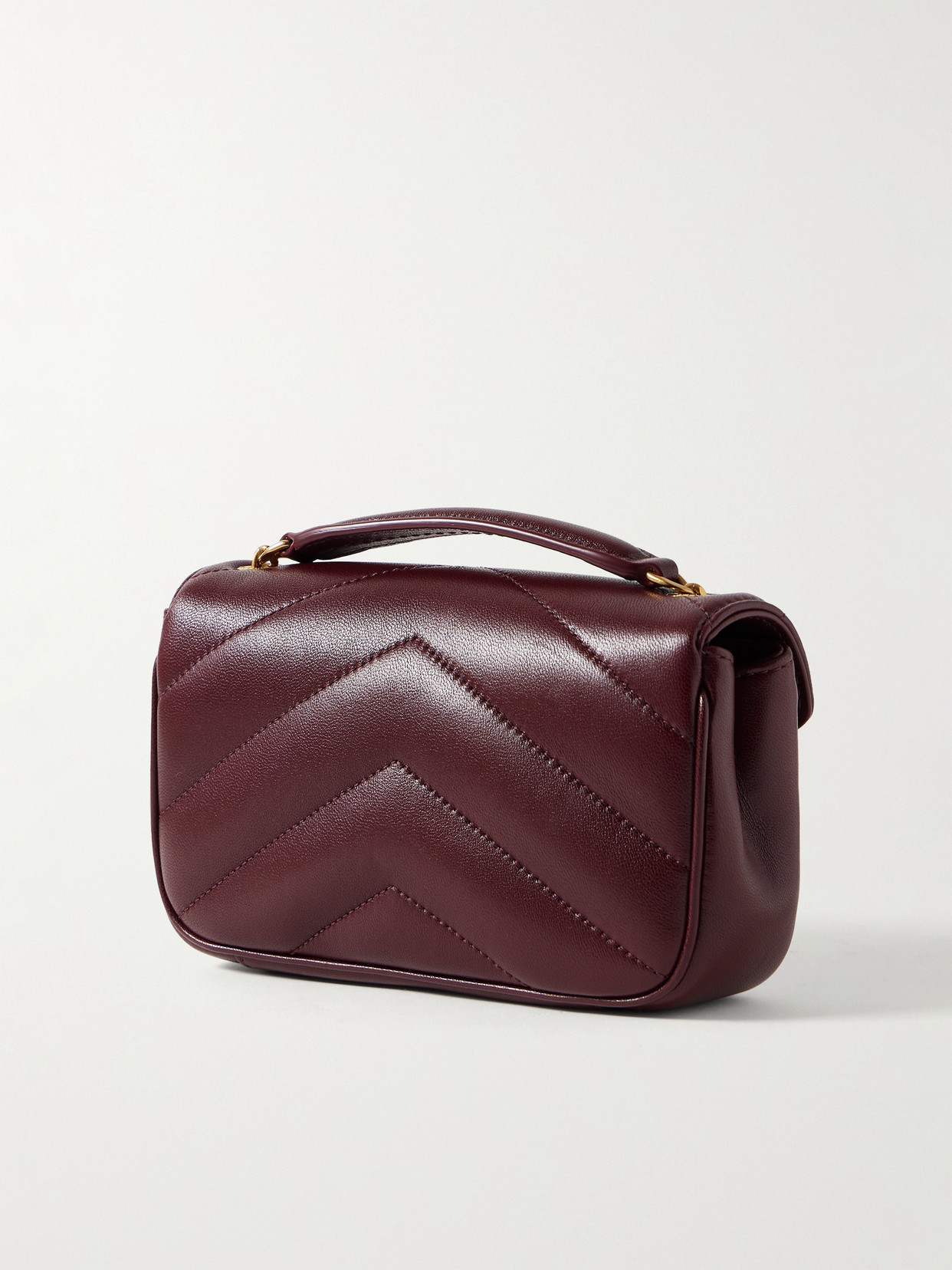 Saint Laurent Loulou Quilted Leather Shoulder Bag In Red