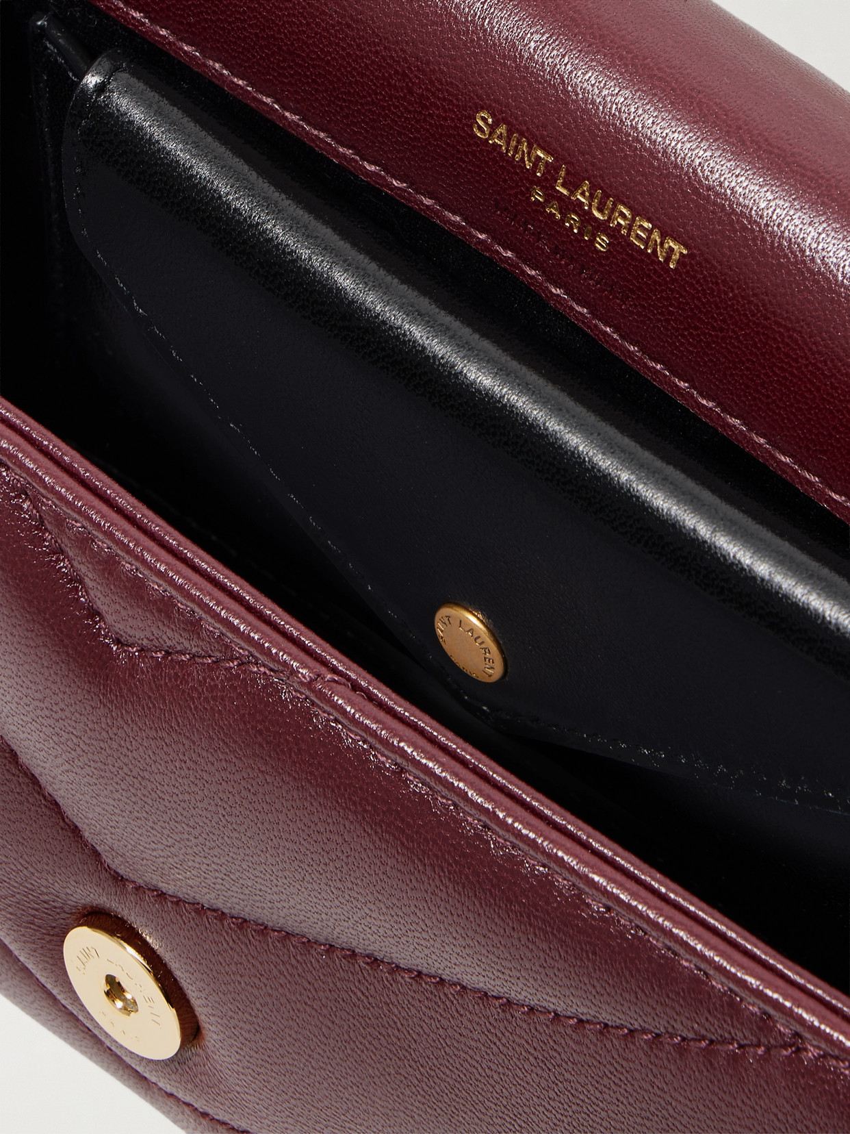 Saint Laurent Loulou Quilted Leather Shoulder Bag In Red