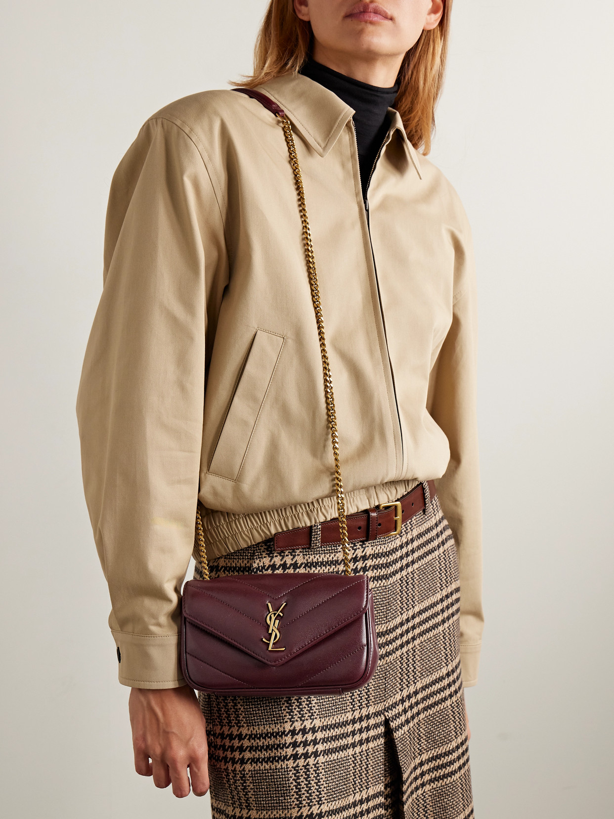 Saint Laurent Loulou Quilted Leather Shoulder Bag In Red