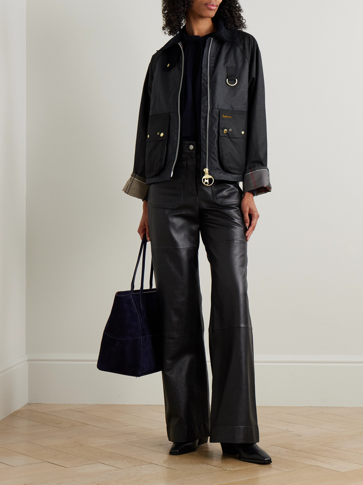 Kearton Two-Tone Corduroy-Trimmed Waxed Cotton Jacket