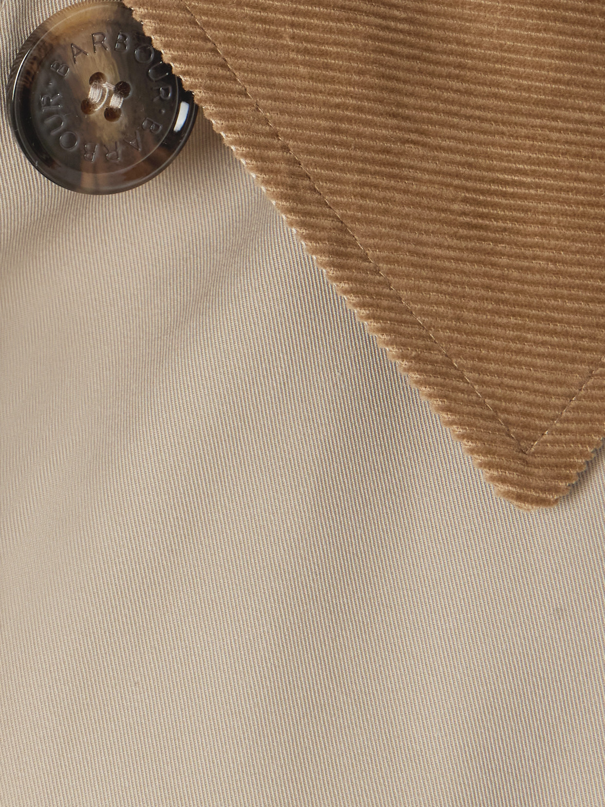 Reagan Belted Corduroy-Trimmed Cotton-Blend Twill Trench Coat