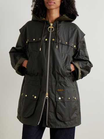 BARBOUR Aberford hooded waxed-cotton jacket