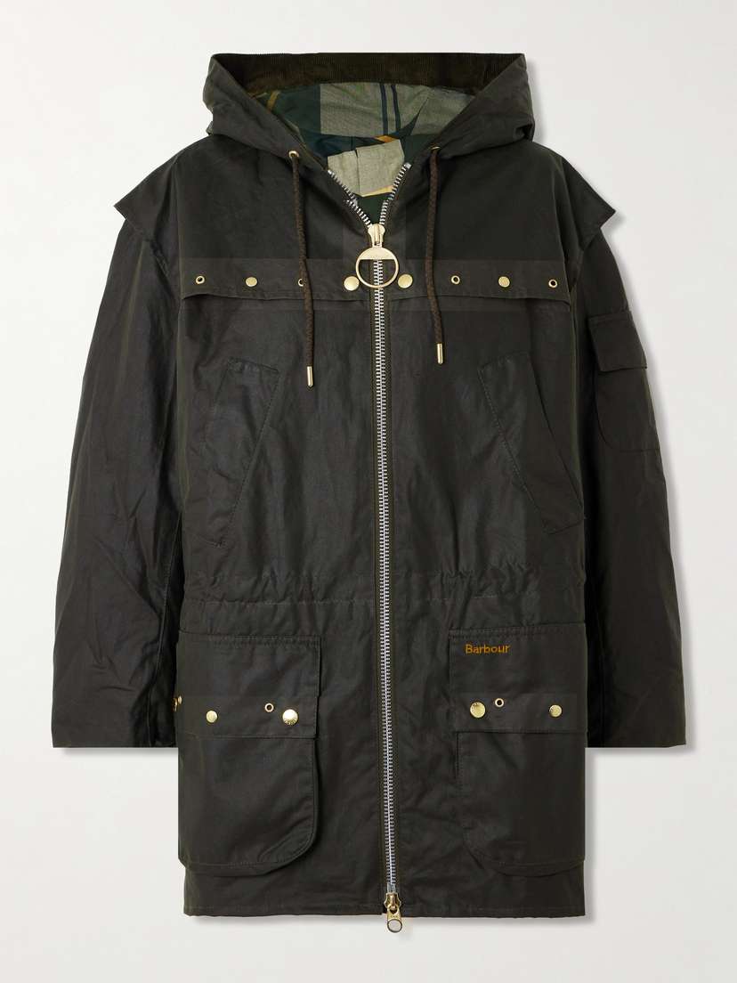Barbour Aberford Hooded Waxed-cotton Jacket