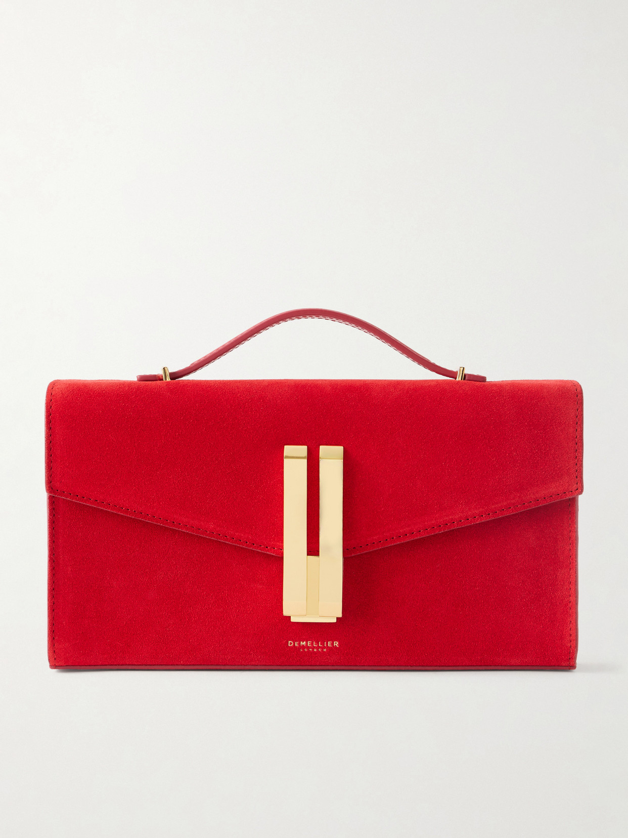 Demellier Vancouver Suede Shoulder Bag In Red