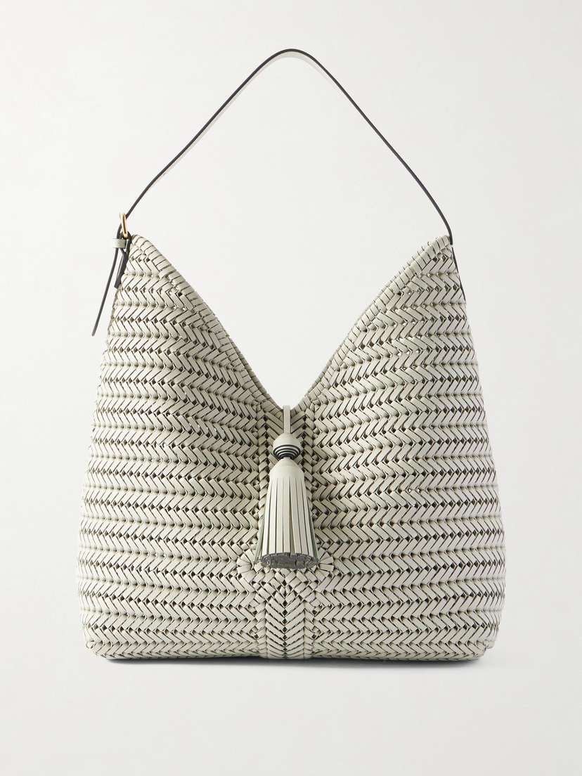 Anya Hindmarch The Neeson Tasseled Woven Leather Tote
