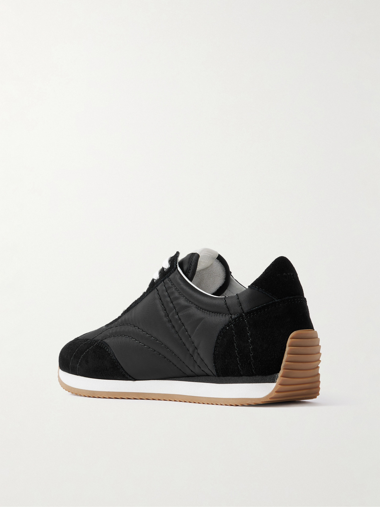 Totême Casual Low Top Sneakers With Quilted Design In Black