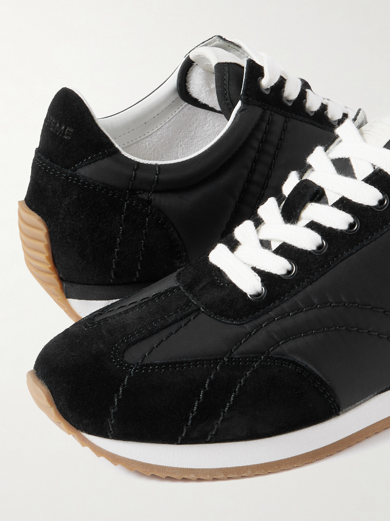 Totême Casual Low Top Sneakers With Quilted Design In Black