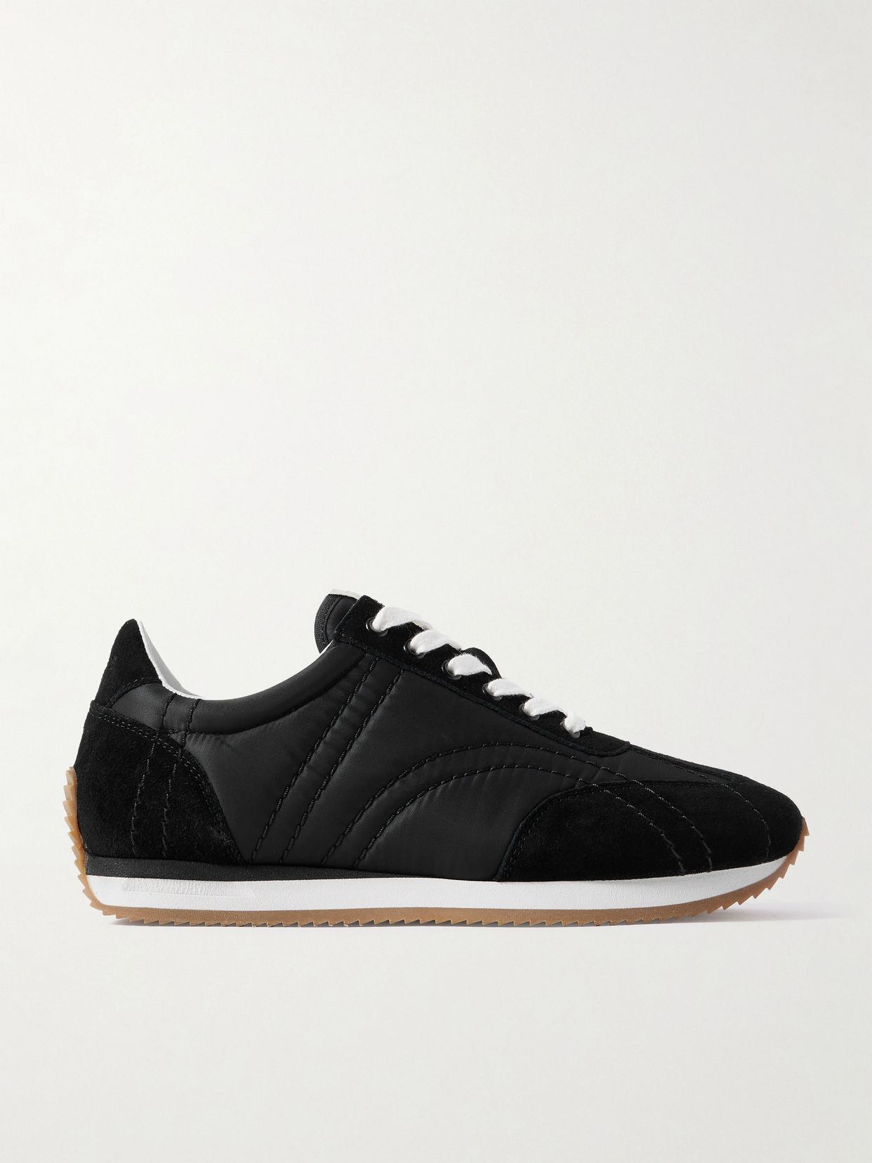 sport suede trimmed shell sneakers