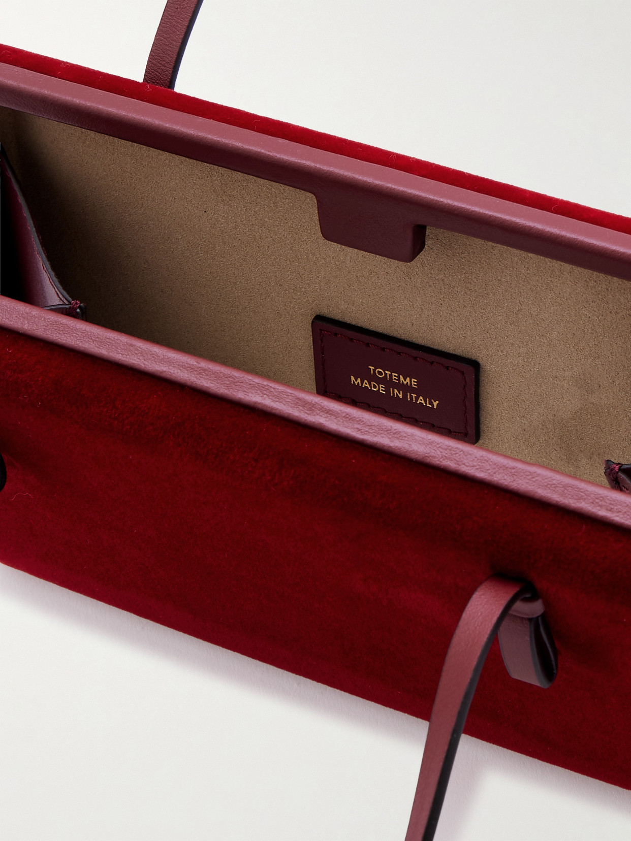 Cocktail Leather-Trimmed Velvet Shoulder Bag