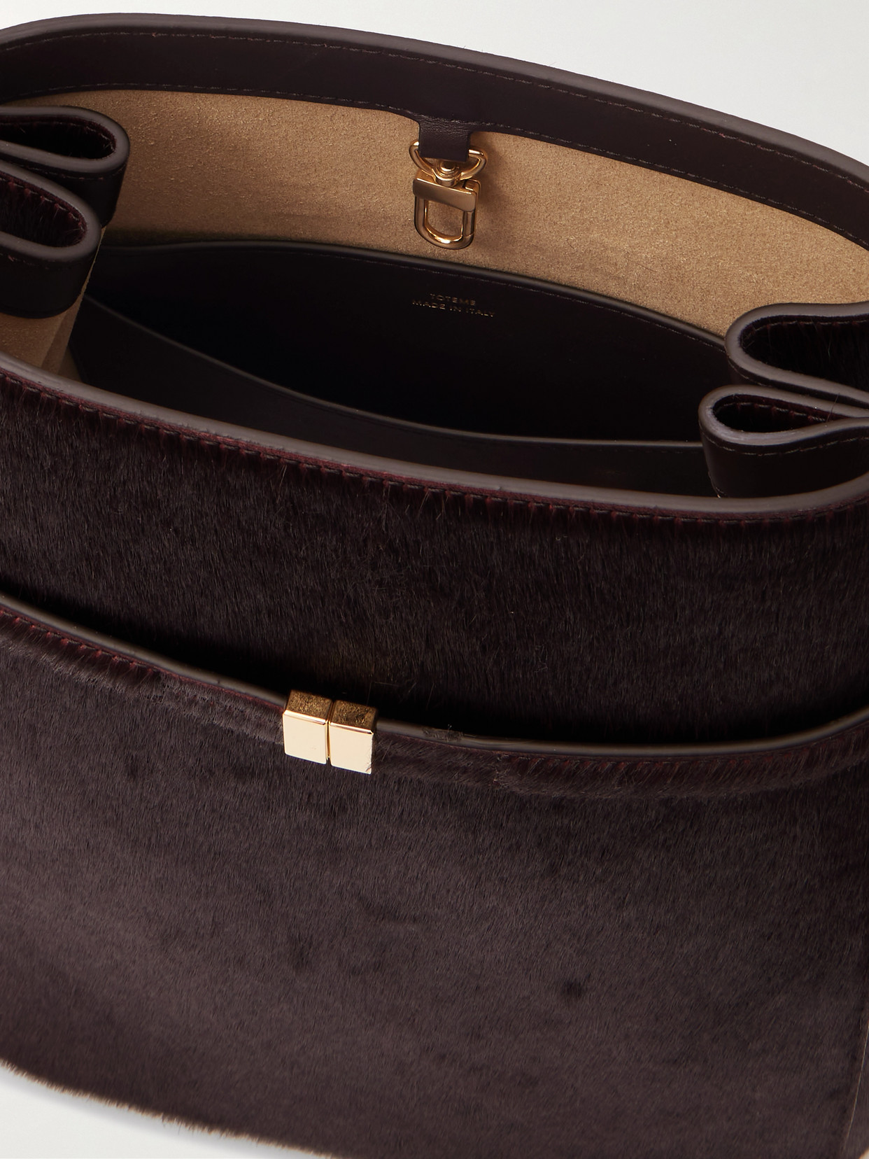 Belted Pony Hair Tote