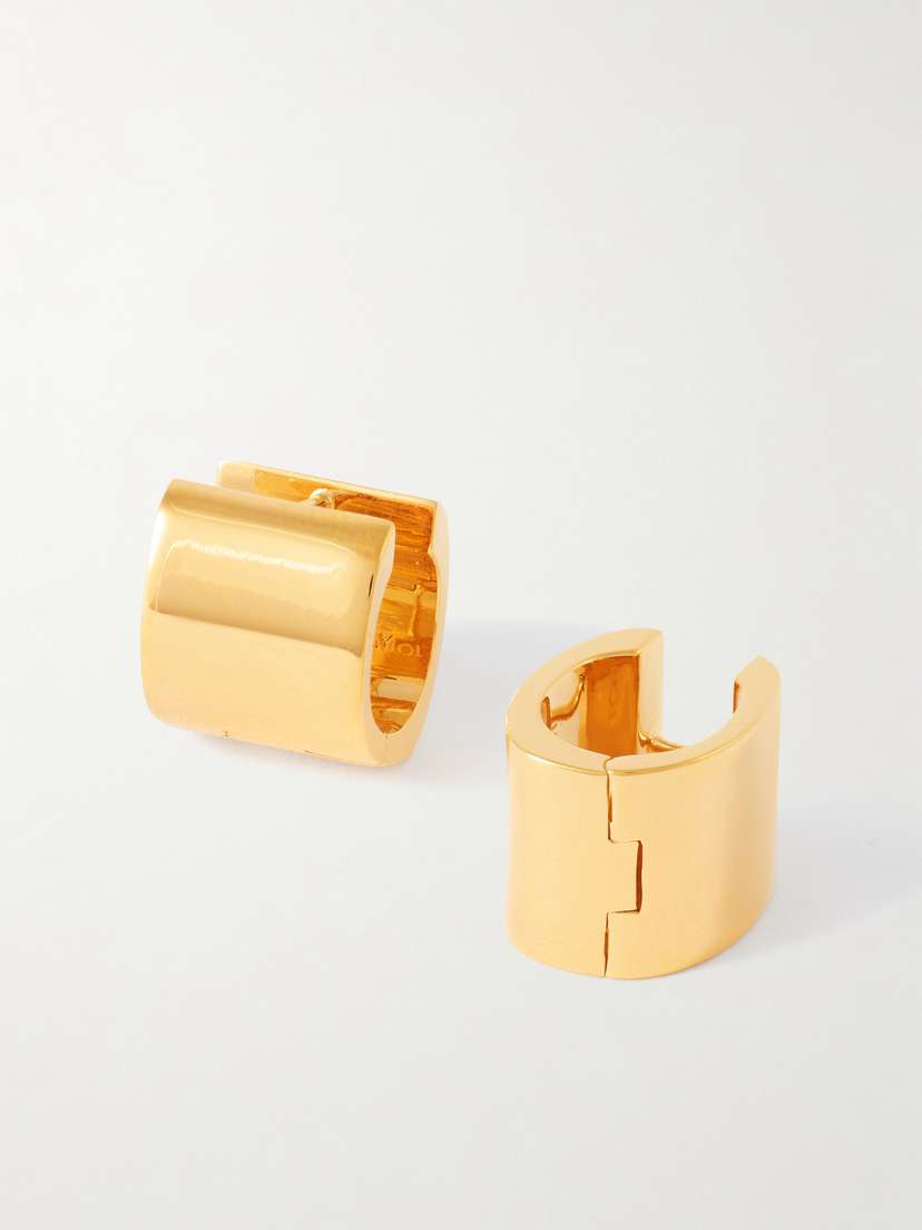 TOTEME Petite Signature Recycled Gold-plated Hoop Earrings