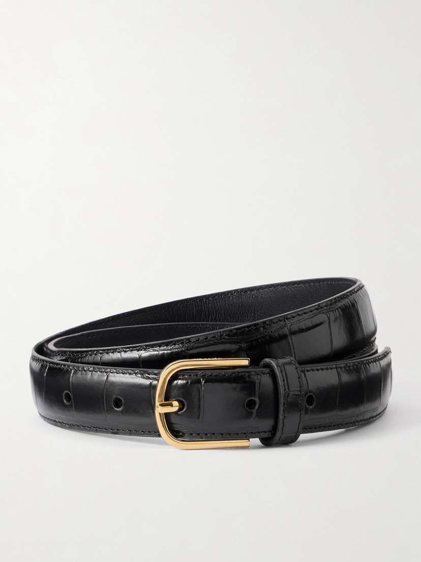 TOTEME Croc-effect Leather Belt