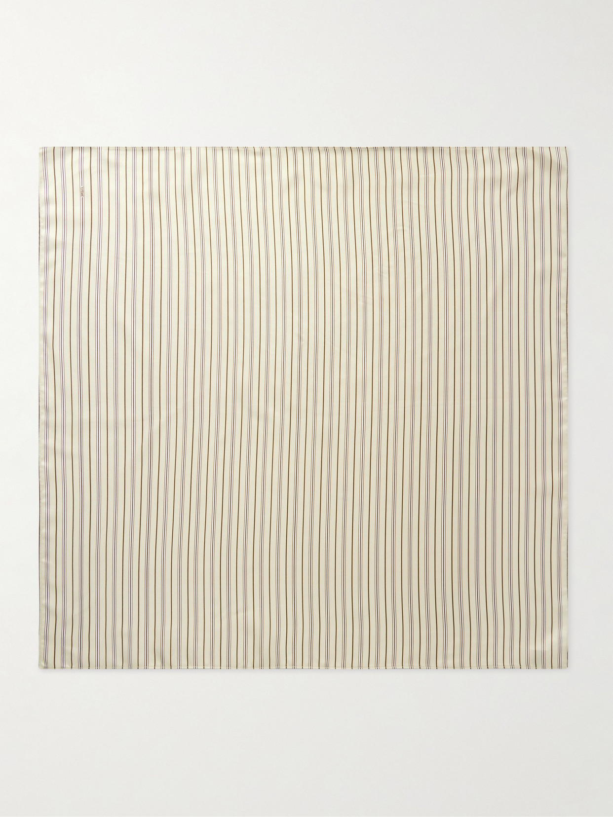 Totême Signature Striped Silk-twill Scarf In Neutral